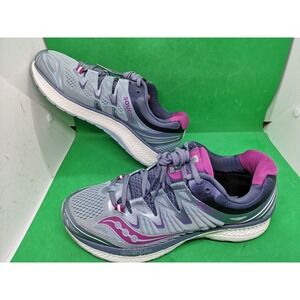 Saucony Triumph ISO 4 Women's Running Shoes Size 8.5 Fog Gray Purple S10413-1